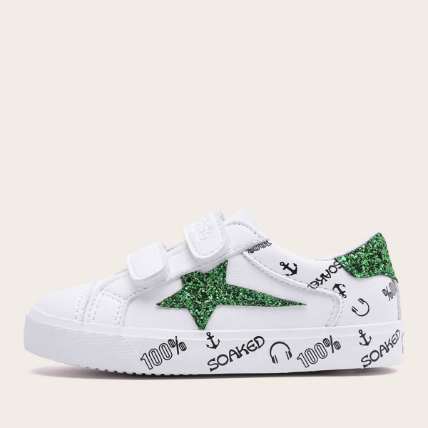 

Кроссовки на липучке для девочек, Белый