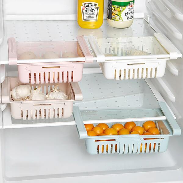 

1pc Refrigerator Retractable Storage Box, Multicolor