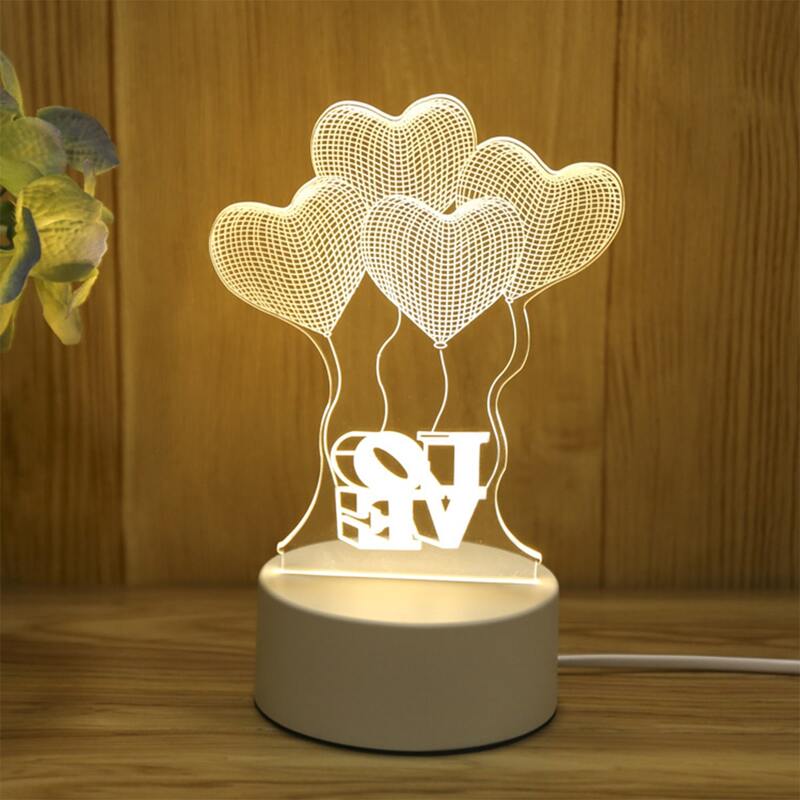 

Heart Design Night Light, White