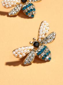 Bee Stud Earrings - Multicolor - View 2