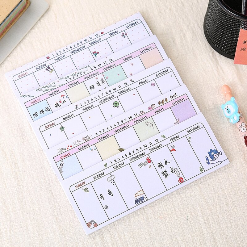 

36sheets Weekly Plan Sticky Note, Multicolor