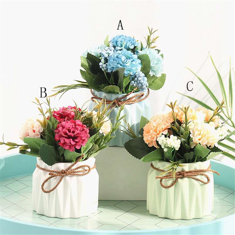 

1set Artificial Potted Flower, Multicolor