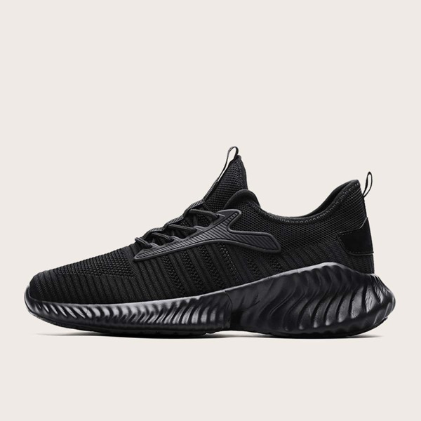 

Men Lace-up Front Wide Fit Sneakers, Black