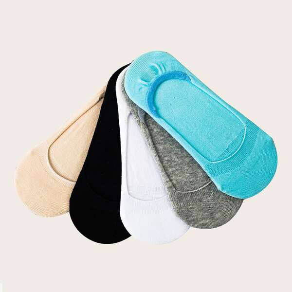 

Solid Invisible Socks, Multicolor