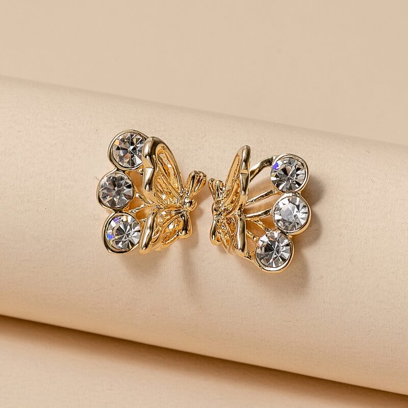 

Butterfly Design Stud Earrings, Multicolor