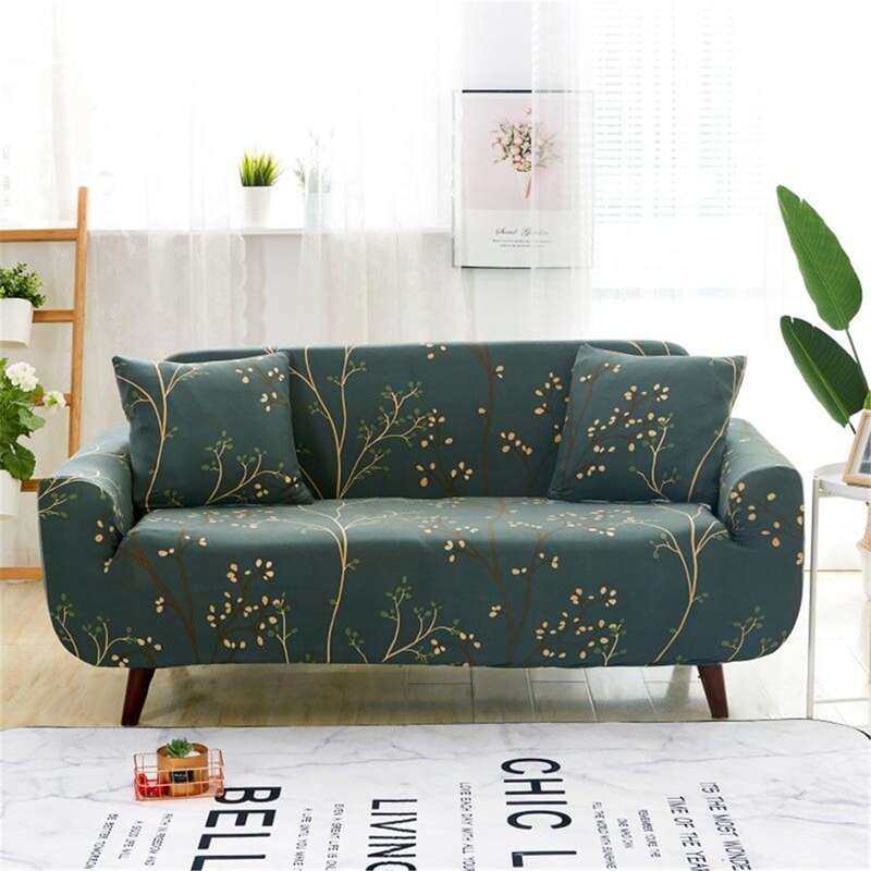 

Tree Print Sofa Cover Without Cushion Cover, Green