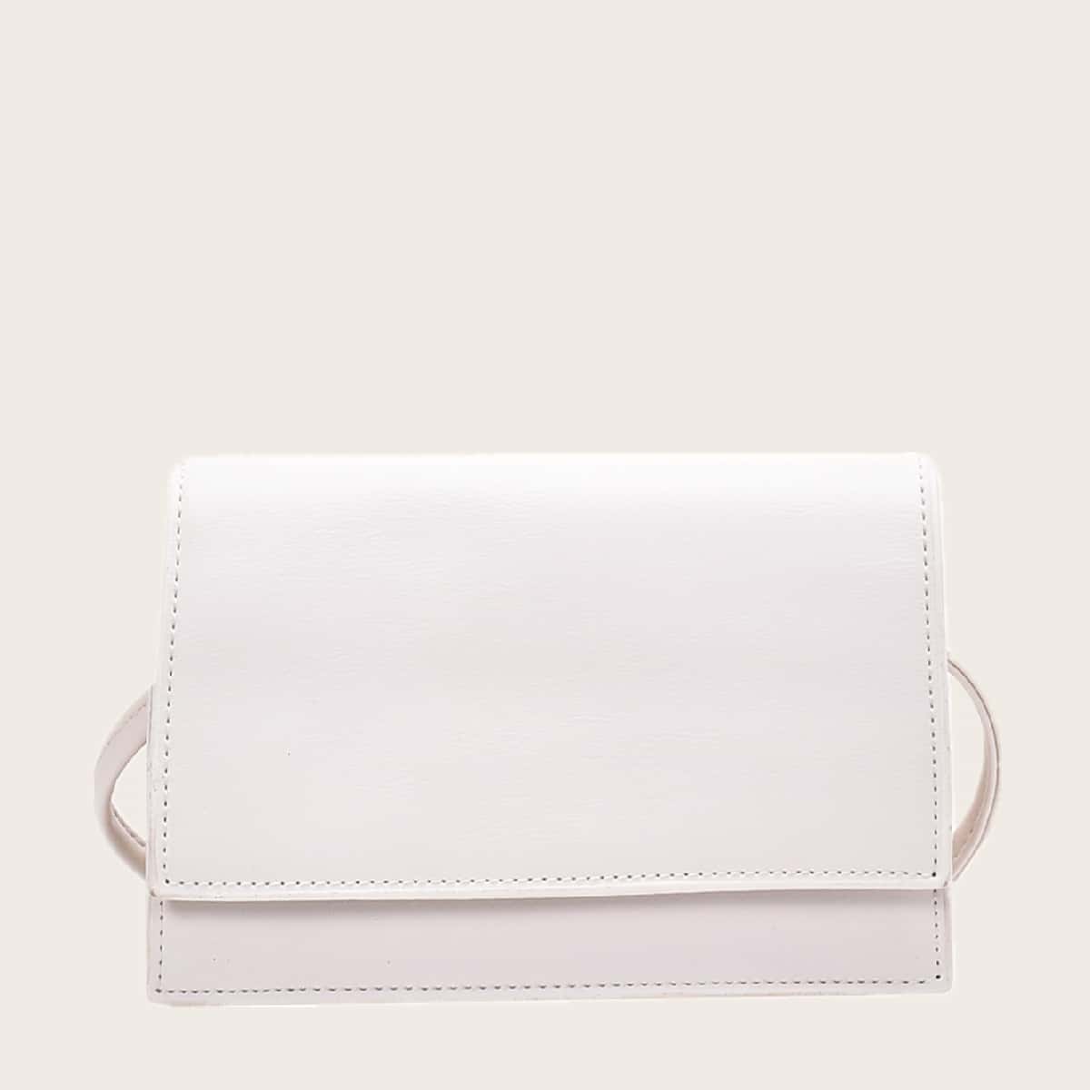 

Plain Crossbody Bag, White