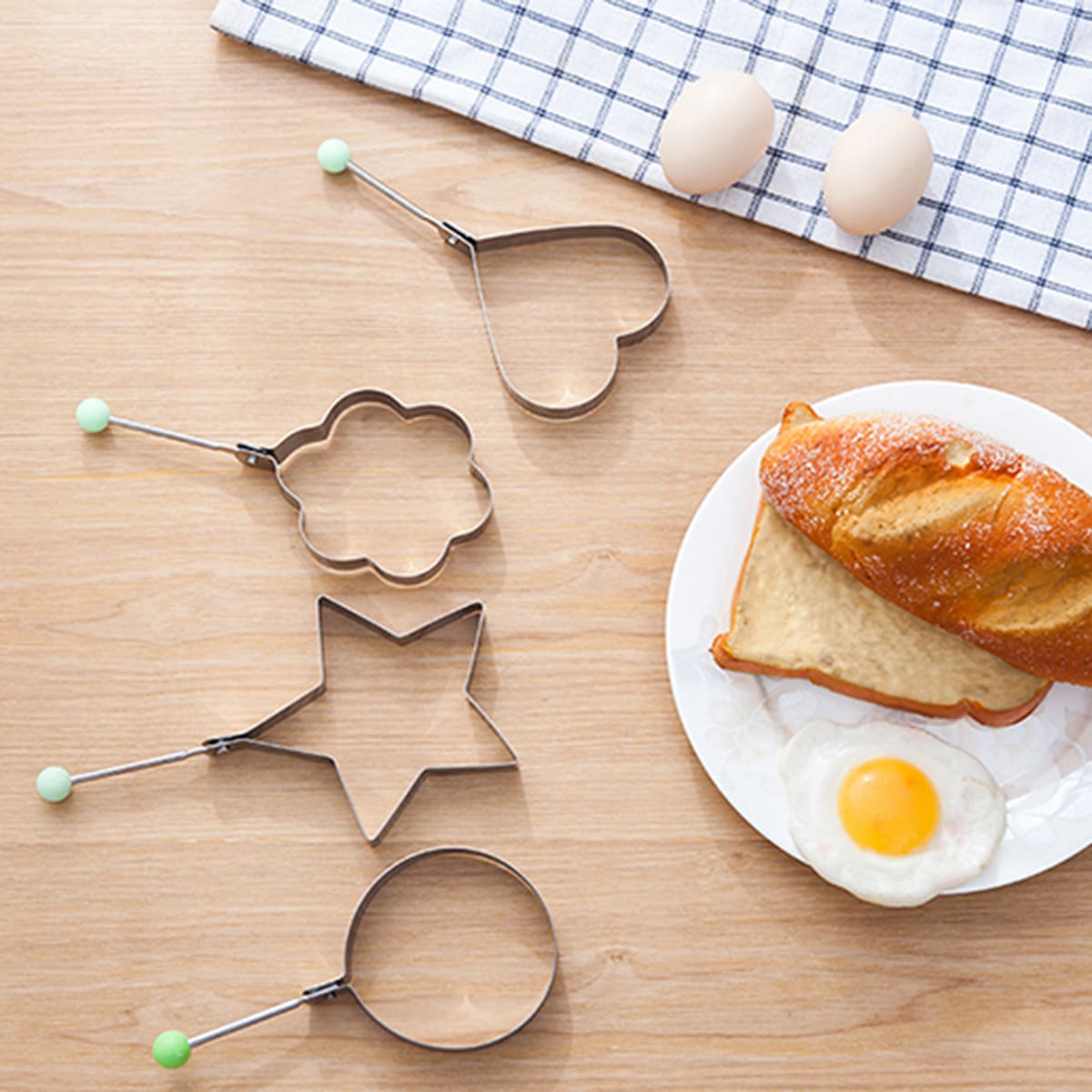 

1pc Stainless Steel Omelet Mold, Silver