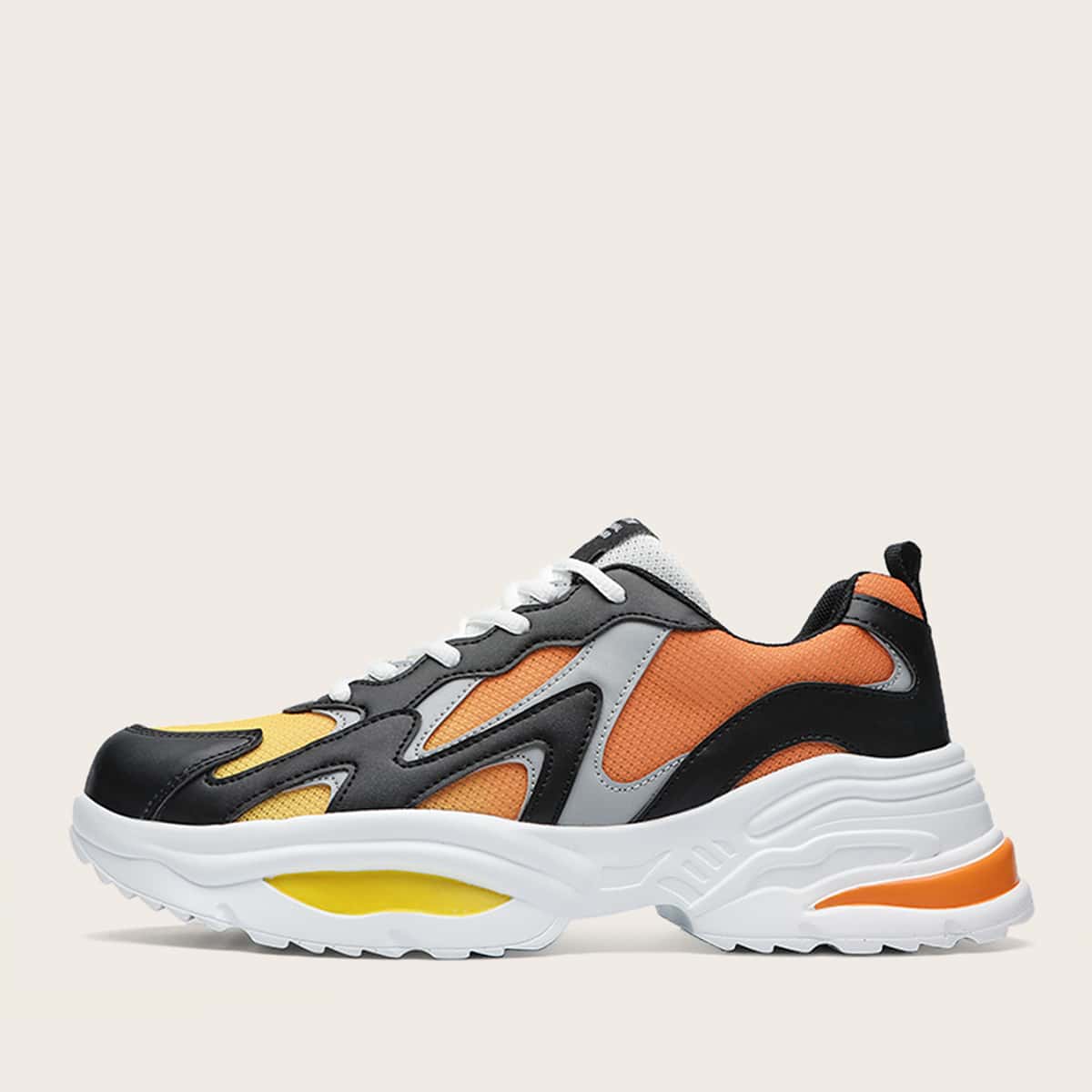 

Guys Lace-up Front Colorblock Sneakers, Multicolor