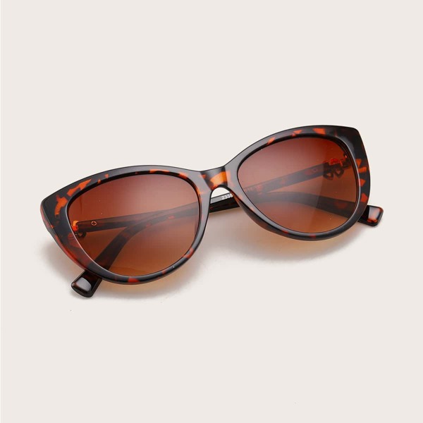 

Cat Eye Acrylic Frame Sunglasses, Brown