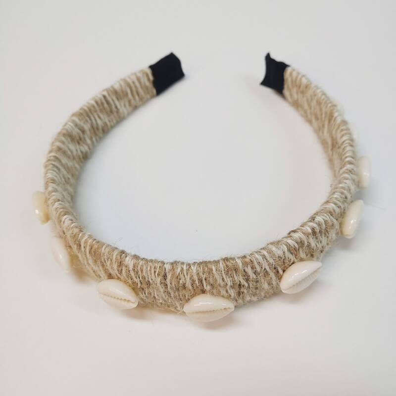 

Shell Decor Hair Hoop, Khaki