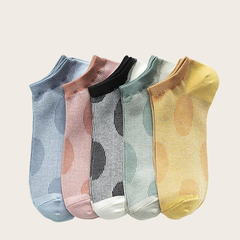 

Polka Dot Pattern Socks, Multicolor