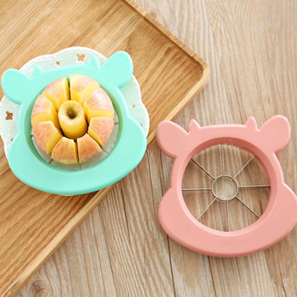 

1pc Plastic Apple Cutter, Multicolor