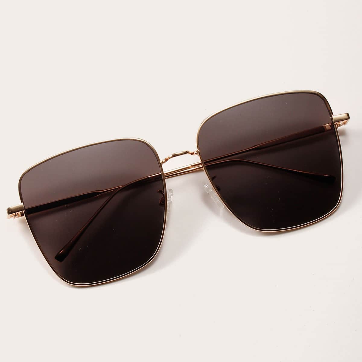 

Square Metal Frame Sunglasses, Black