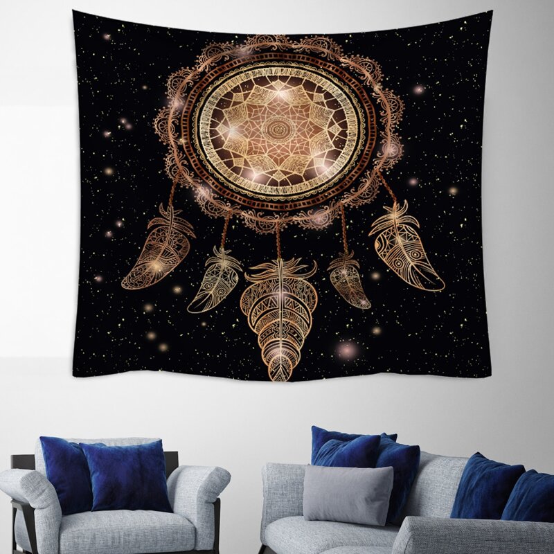 

Dreamcatcher Print Tapestry, Black