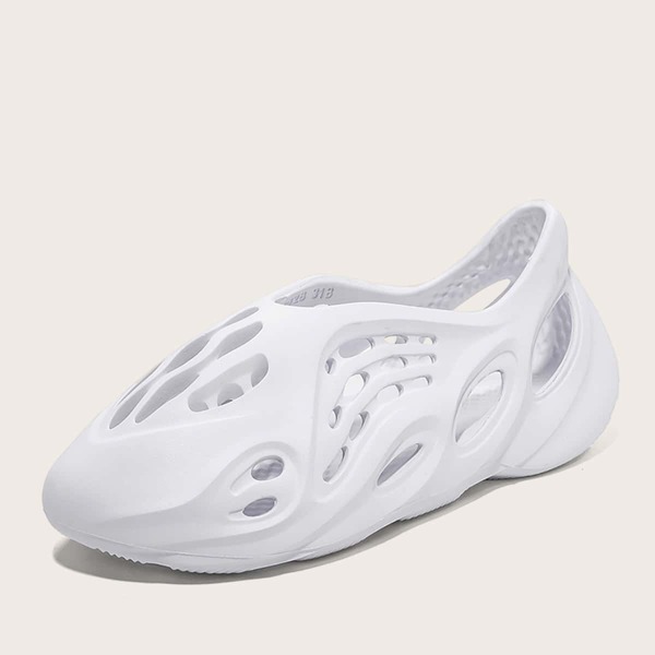 

Girls Hollow Out Slip On Sandals, White