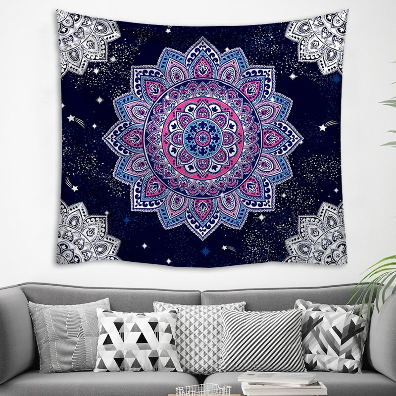 

Mandala Print Tapestry, Multicolor