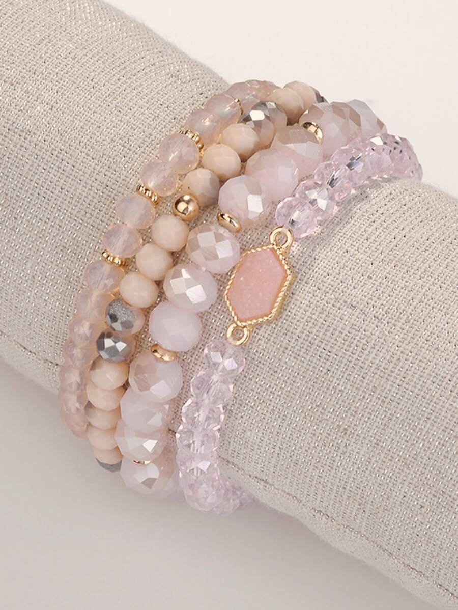 Pulsera con cuenta con diseño geométrico