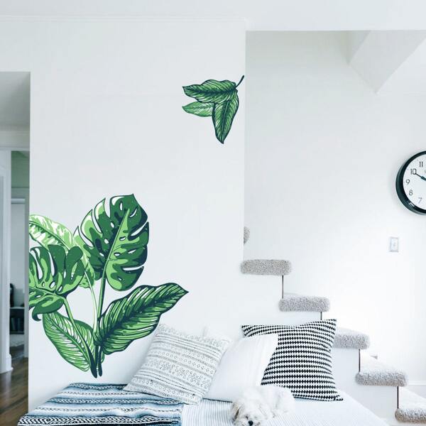 

Turtle Leaf Print Wall Sticker, Green