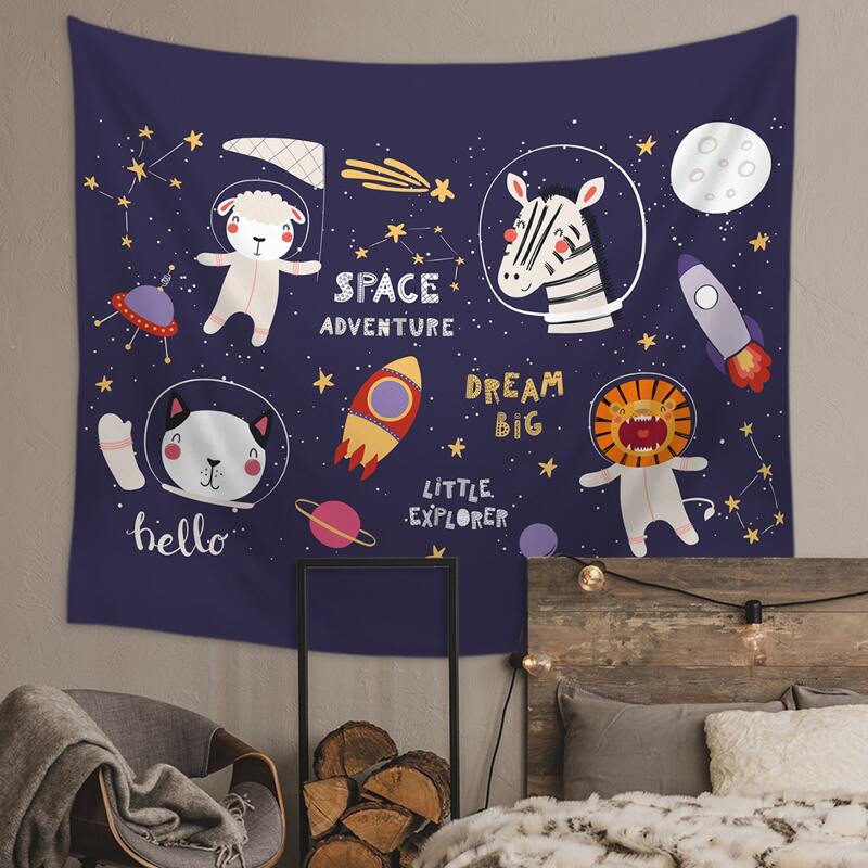 

Cartoon Graphic Tapestry, Multicolor