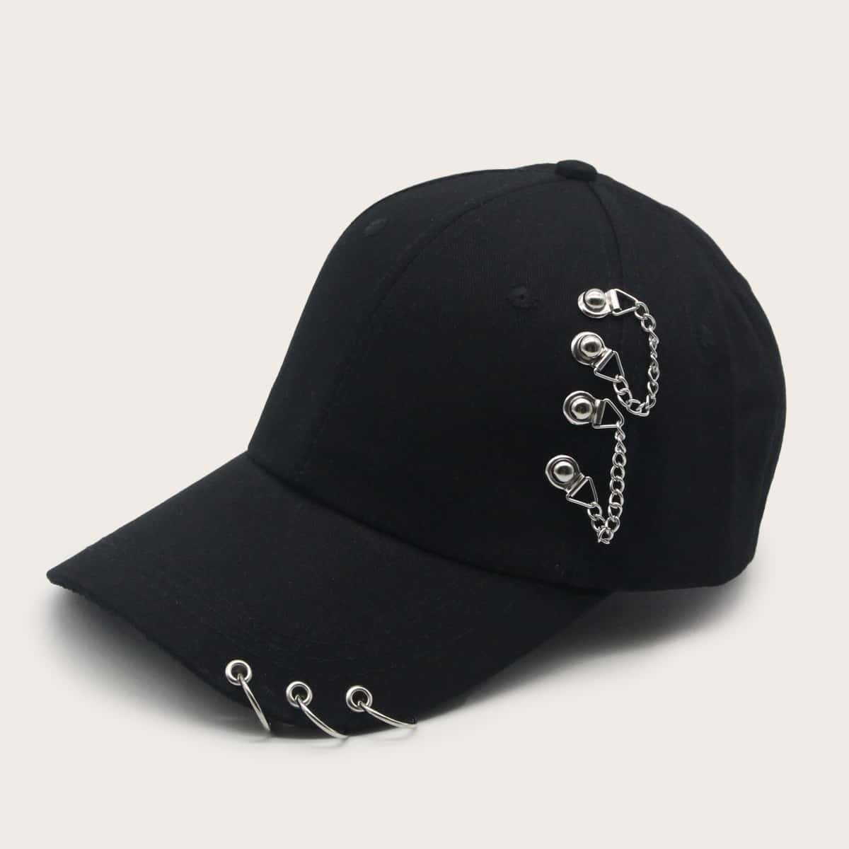 

Ring Decor Baseball Cap, Black