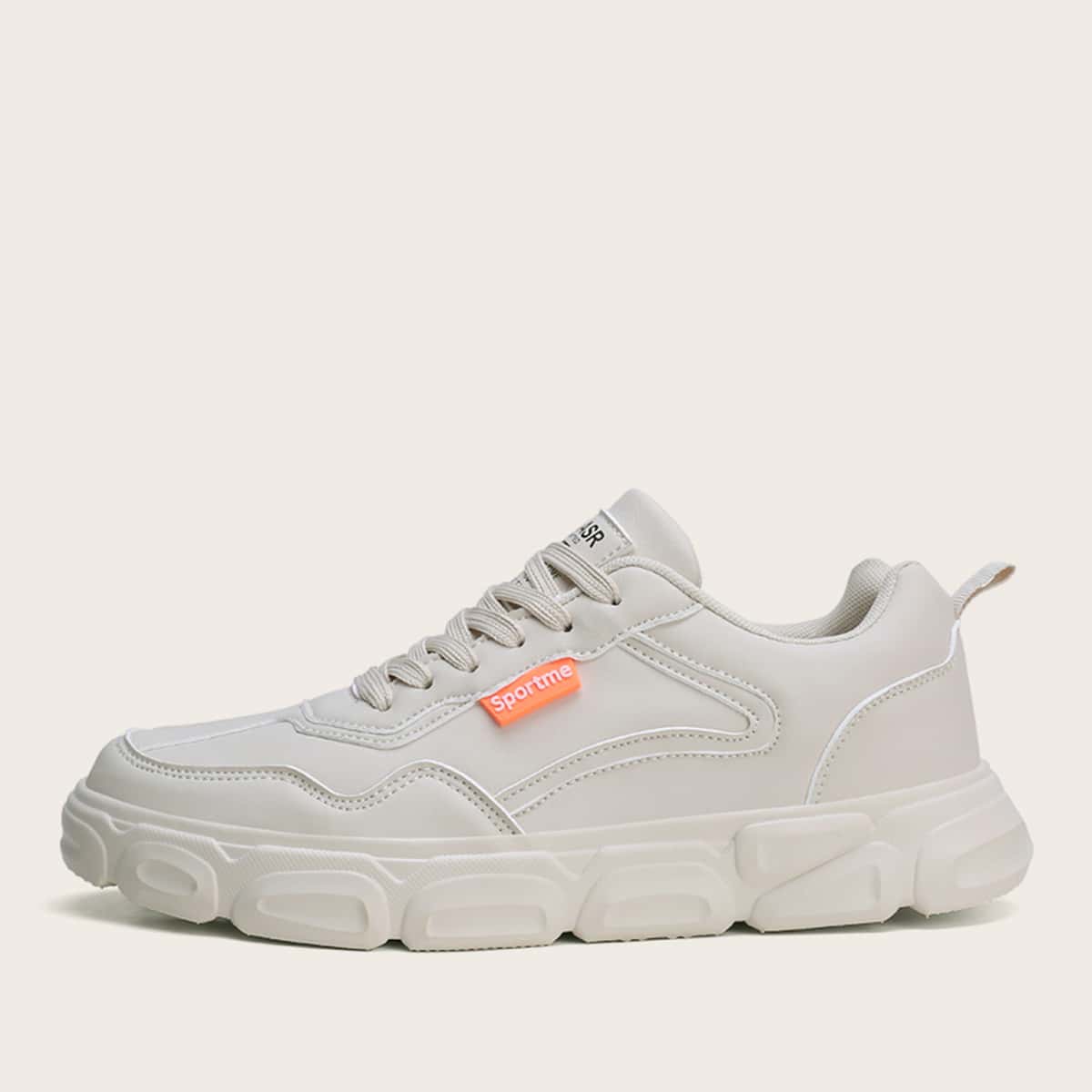 

Guys Lace-up Front Low Top Sneakers, Beige