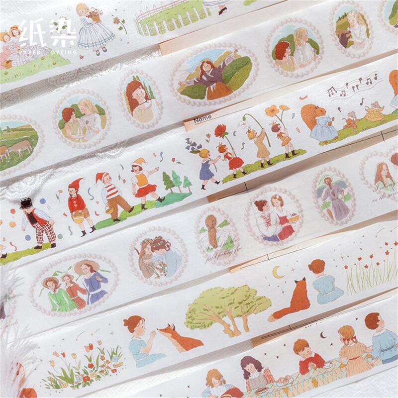 

1roll Cartoon Graphic Random Masking Tape, Multicolor