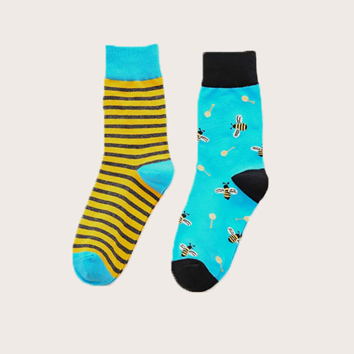 

Striped Pattern Socks, Multicolor