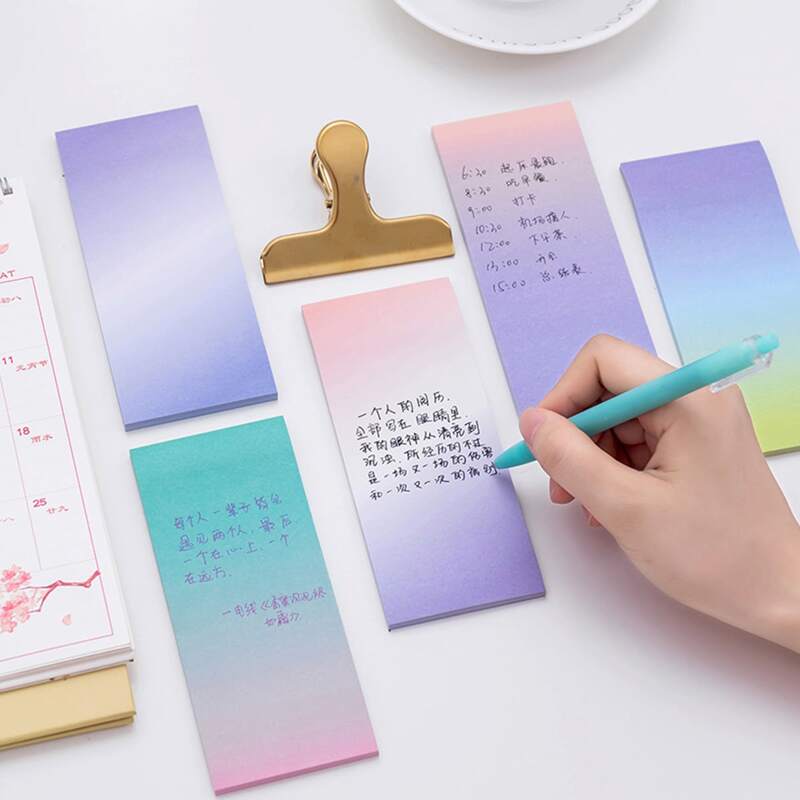 

1pack Gradient Random Sticky Note, Multicolor