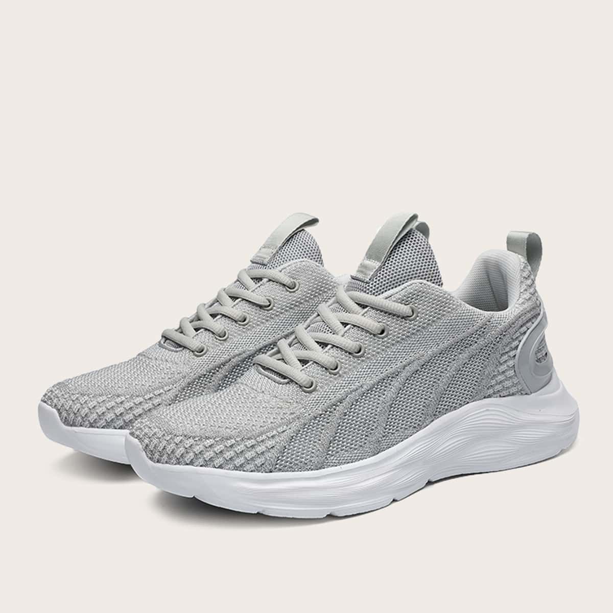 

Guys Lace-up Front Knit Sneakers, Grey