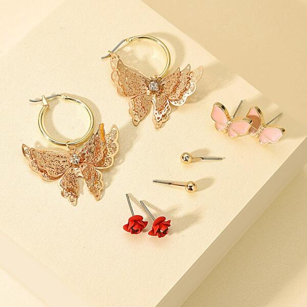 

Flower Decor Earrings, Multicolor