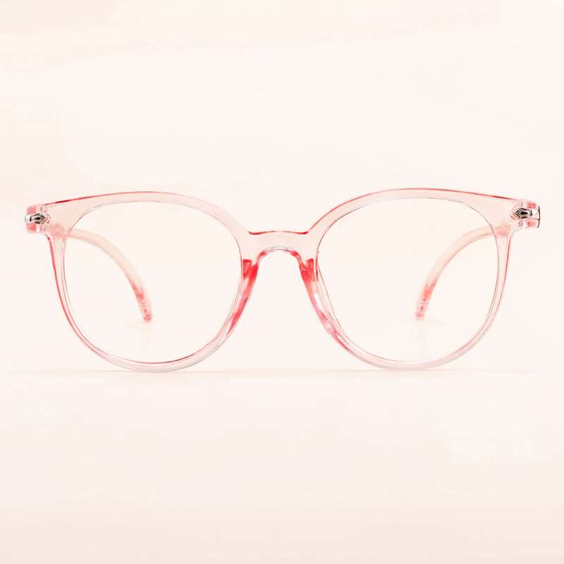 

Round Acrylic Frame Sunglasses, Pink