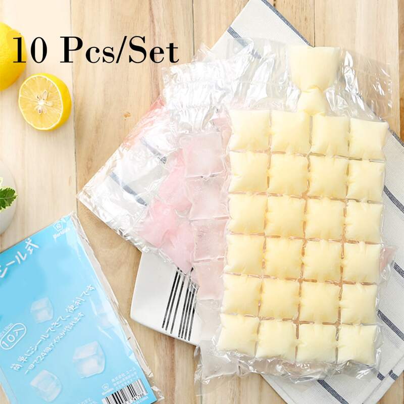 

10pcs Disposable Ice Bag, Clear