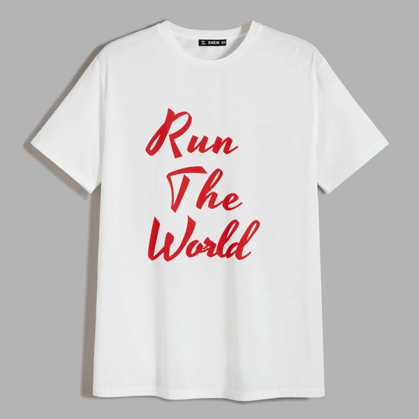 

Men Slogan Graphic Tee, White