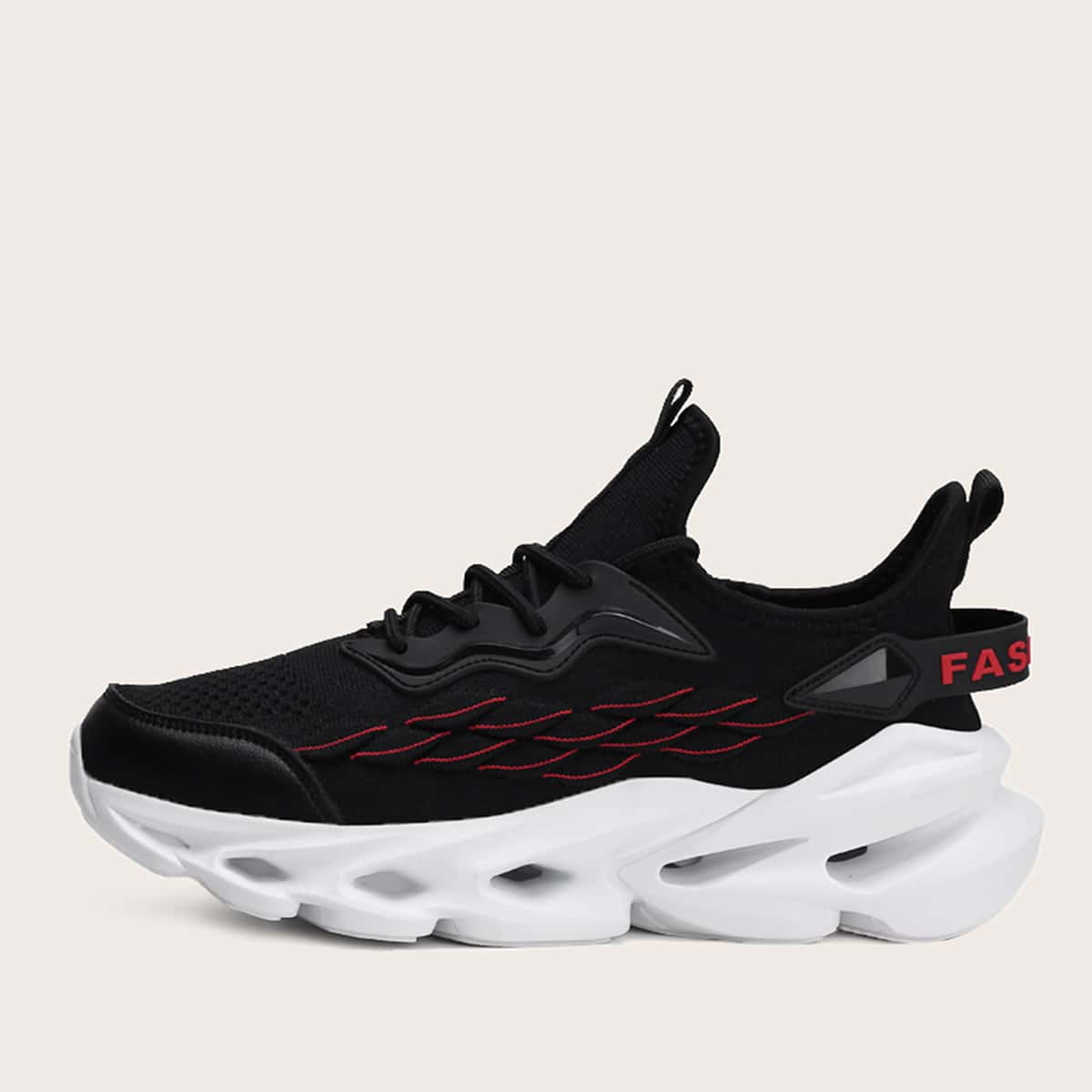 

Guys Lace-up Front Chunky Sneakers, Black