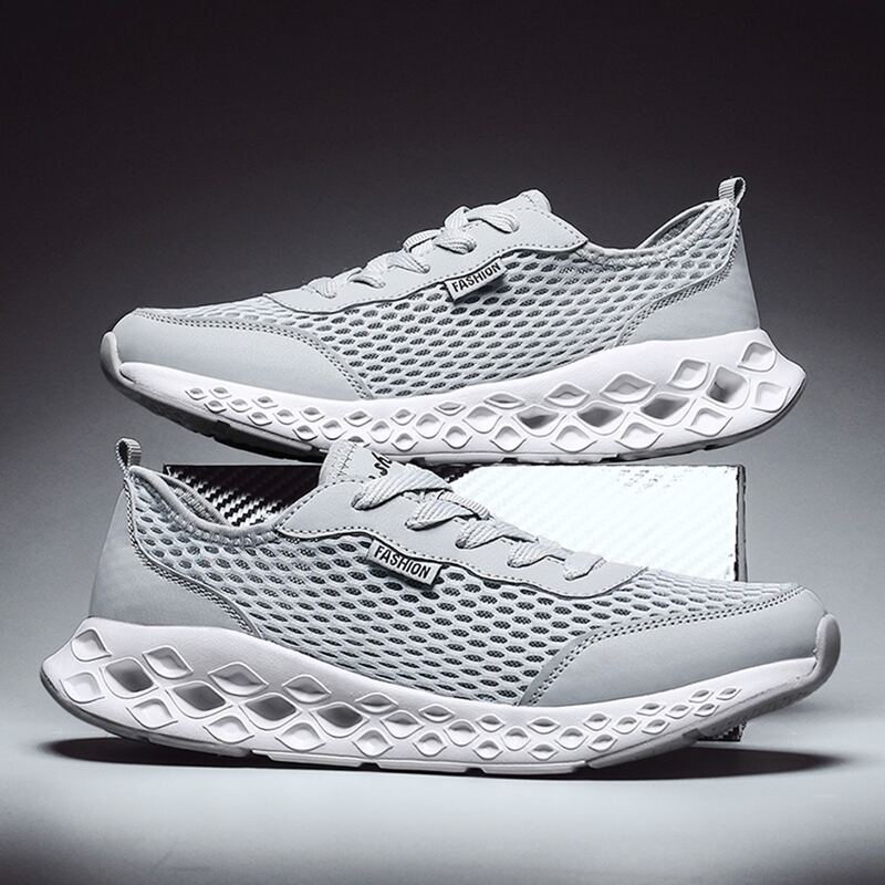 

Guys Lace-up Front Mesh Sneakers, Grey