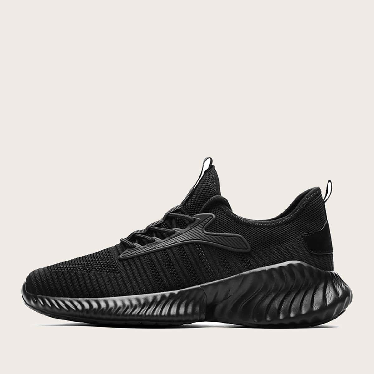 

Guys Lace-up Front Wide Fit Sneakers, Black