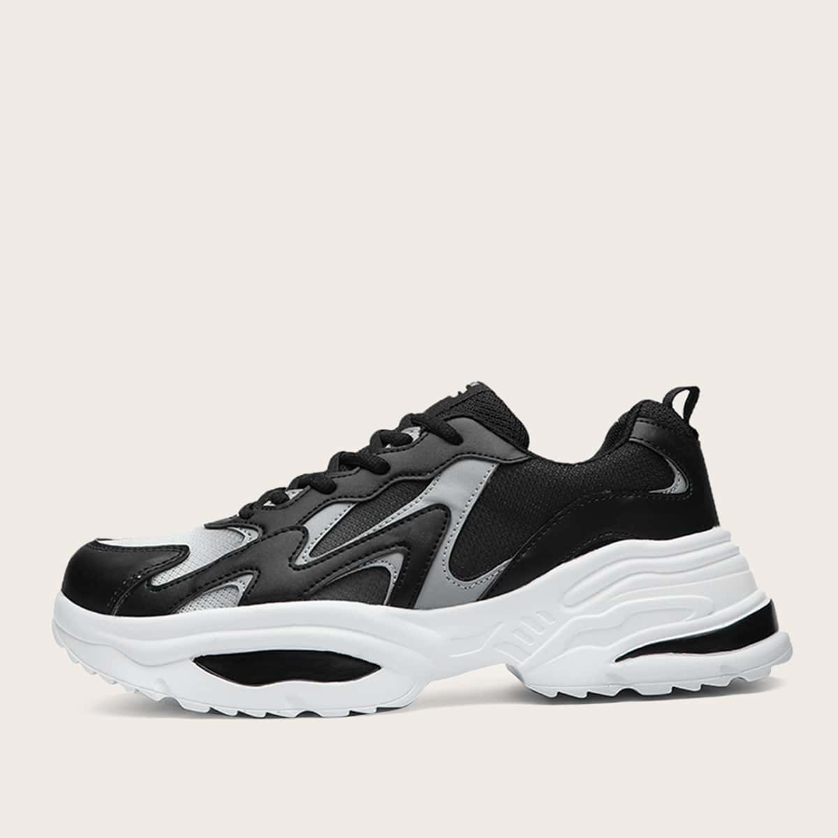 

Guys Lace-up Front Chunky Sneakers, Multicolor
