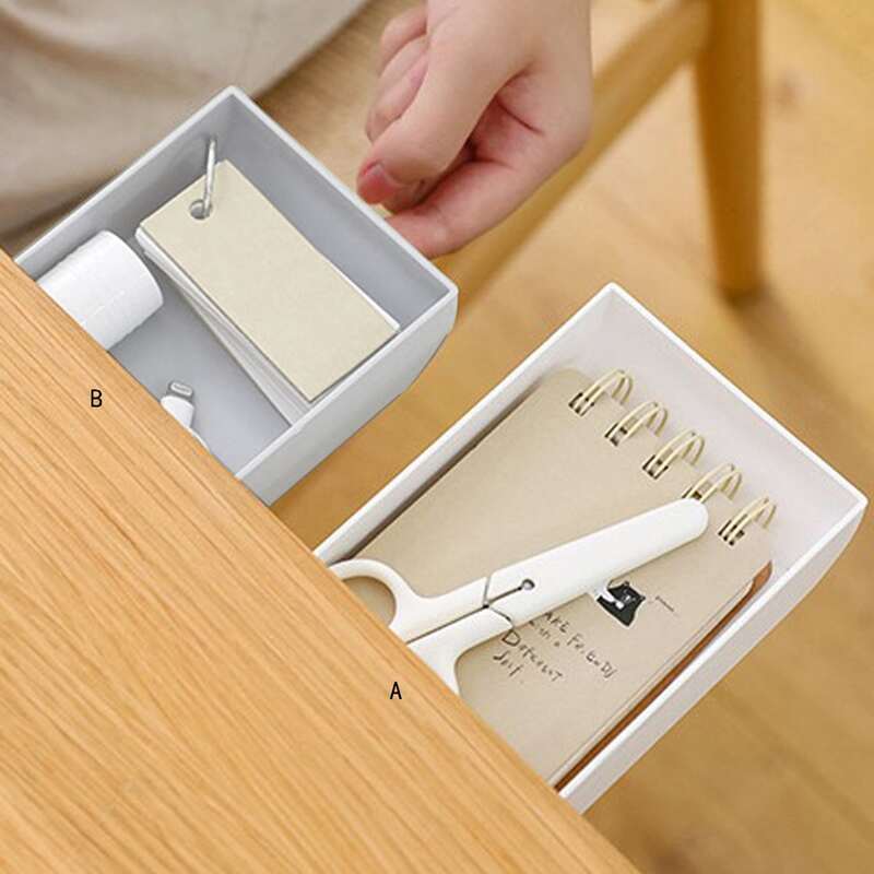 

1pc Self-adhesive Storage Box, Multicolor