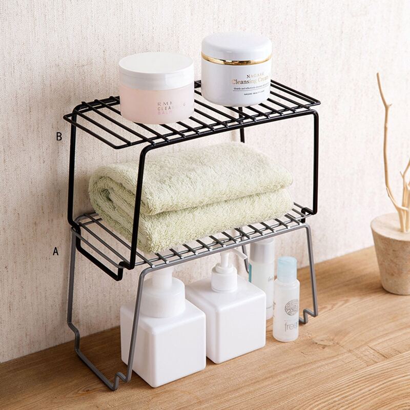 

1pc Retractable Iron Rack, Multicolor