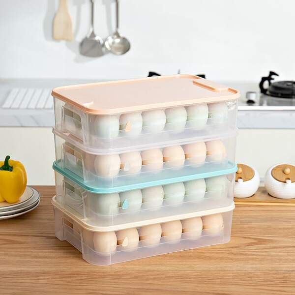 

1pc Multi-grid Egg Storage Box, Multicolor
