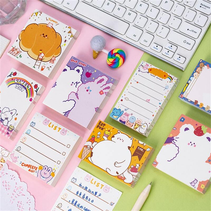 

1pack Cartoon Random Memo Pad, Multicolor