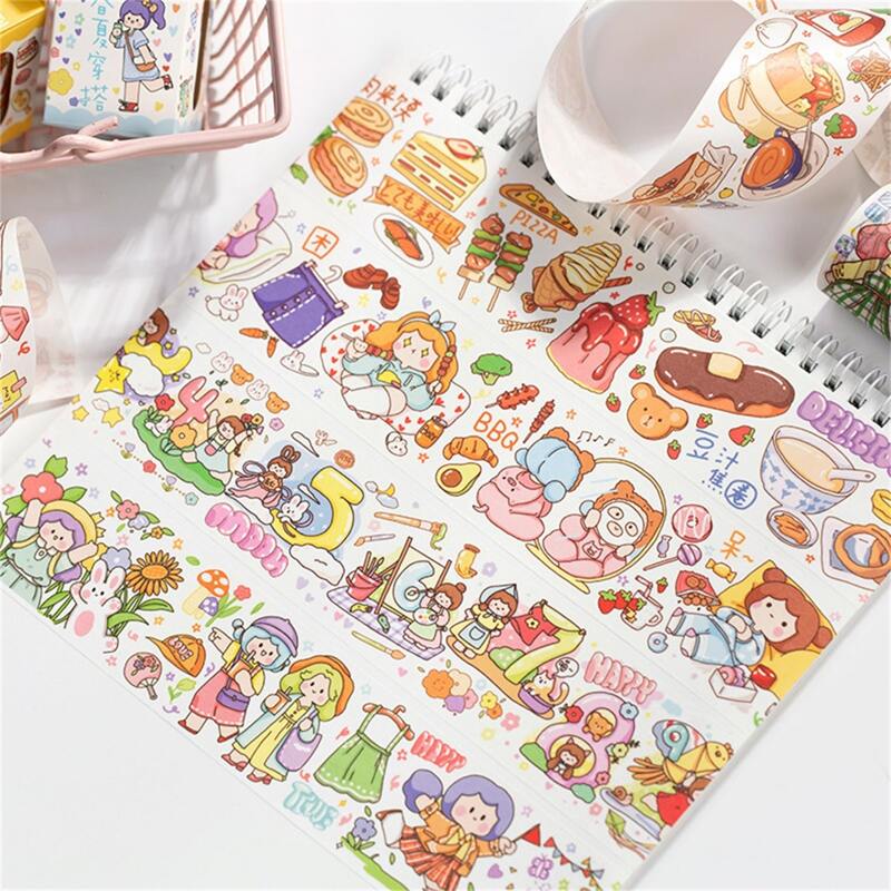 

1roll Cartoon Graphic Random Tape, Multicolor