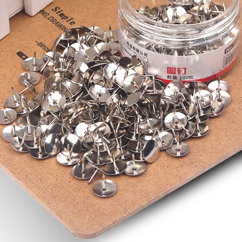 

300pcs 1 Box Thumbtack, Silver