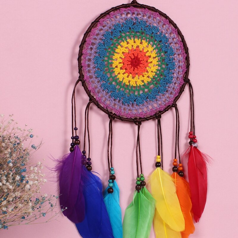 

Feather Decor Dream Catcher, Multicolor