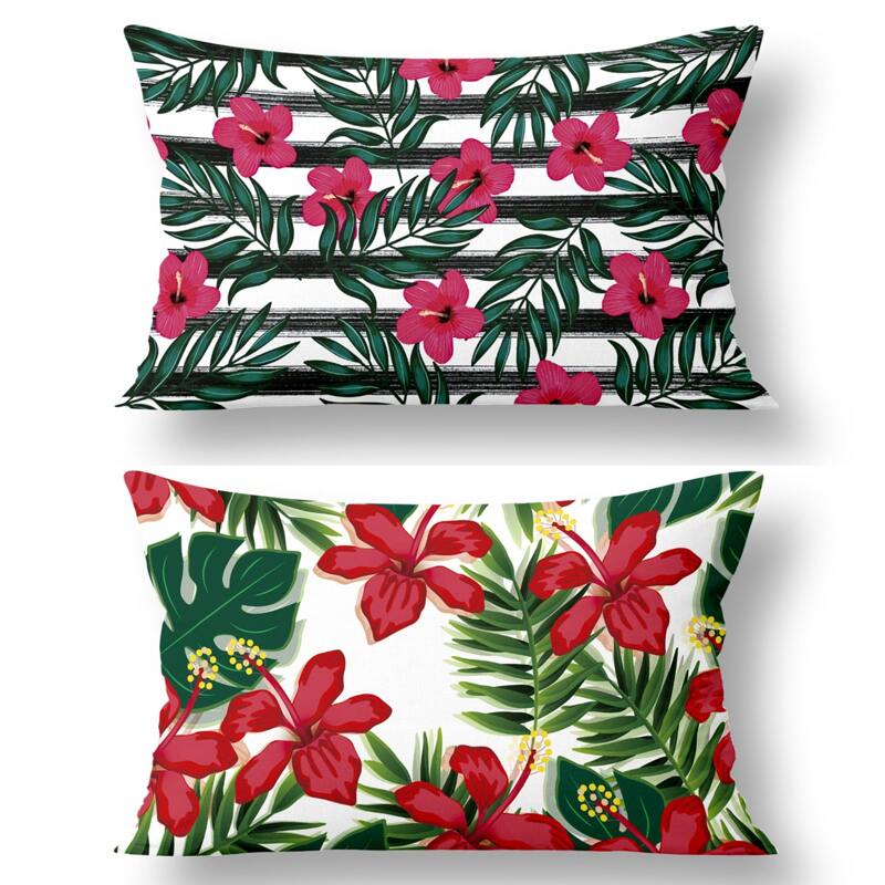 

1pc Flower Print Cushion Cover Without Filler, Multicolor