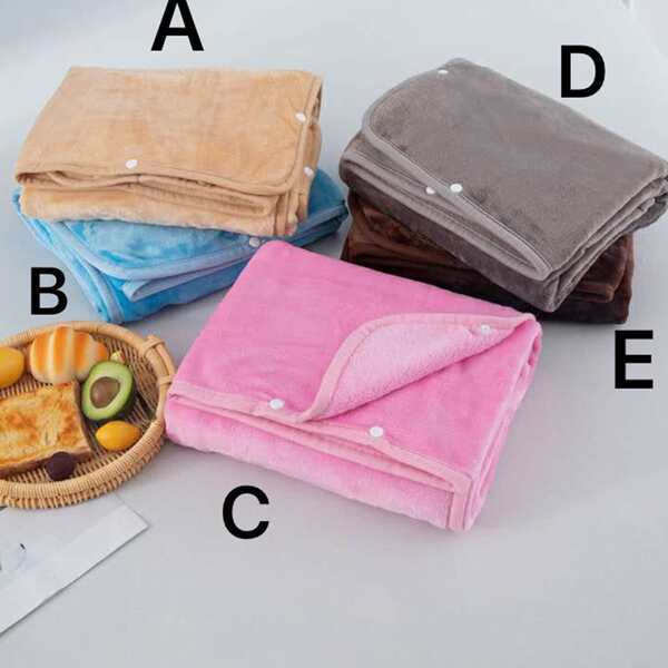 

1pc Solid Blanket, Multicolor