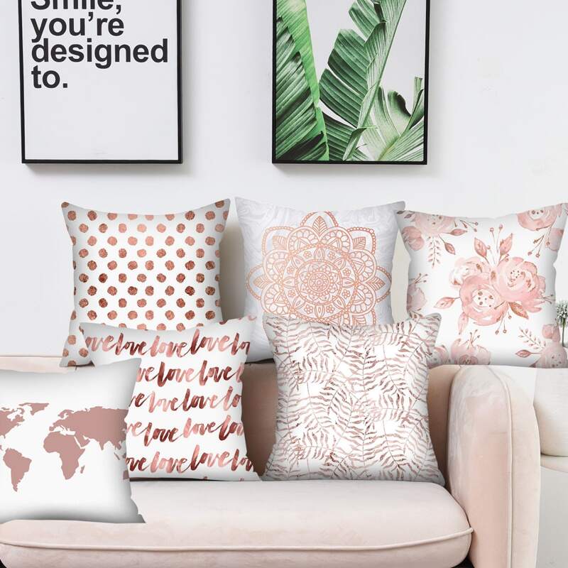 

1pc Mixed Pattern Cushion Cover Without Filler, Multicolor