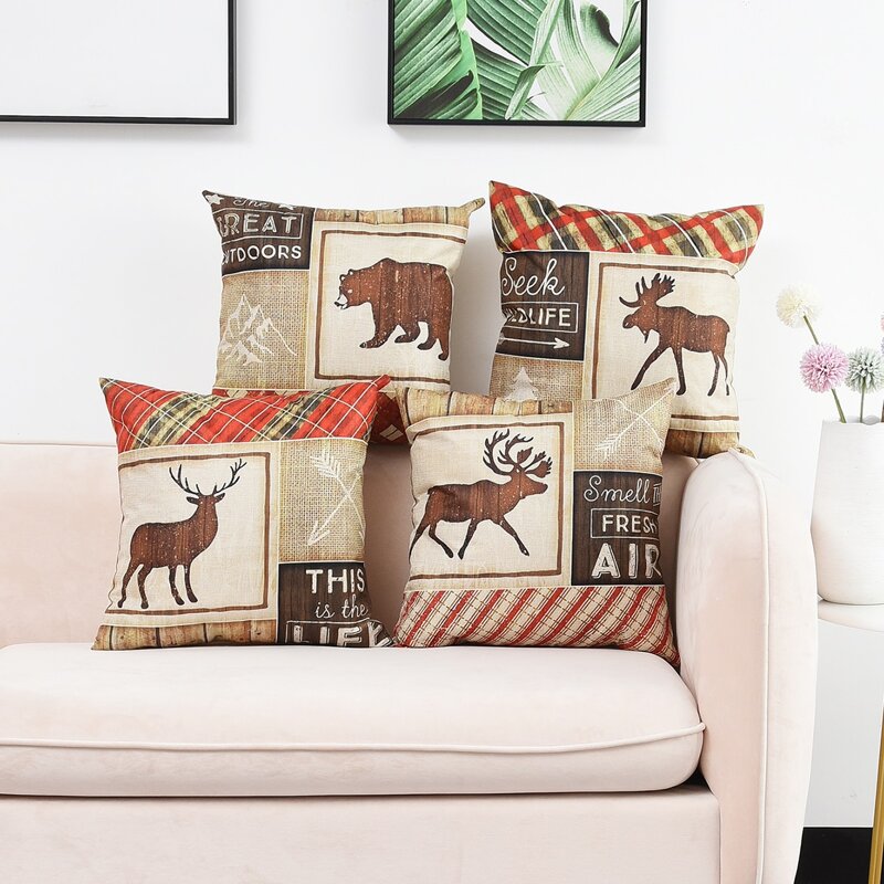 

1pc Animal Print Cushion Cover Without Filler, Multicolor