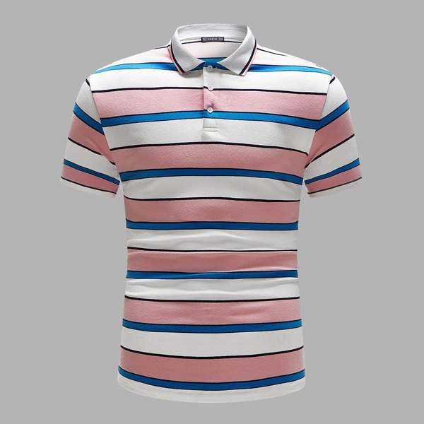 

Men Striped Polo Shirt, Multicolor